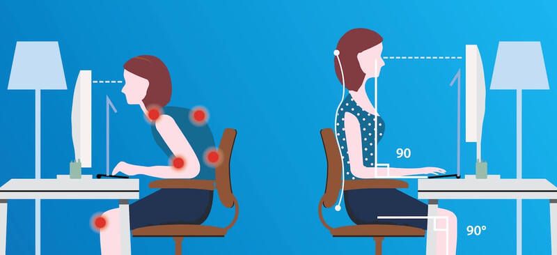 Điều chỉnh màn hình và khoảng cách làm việc